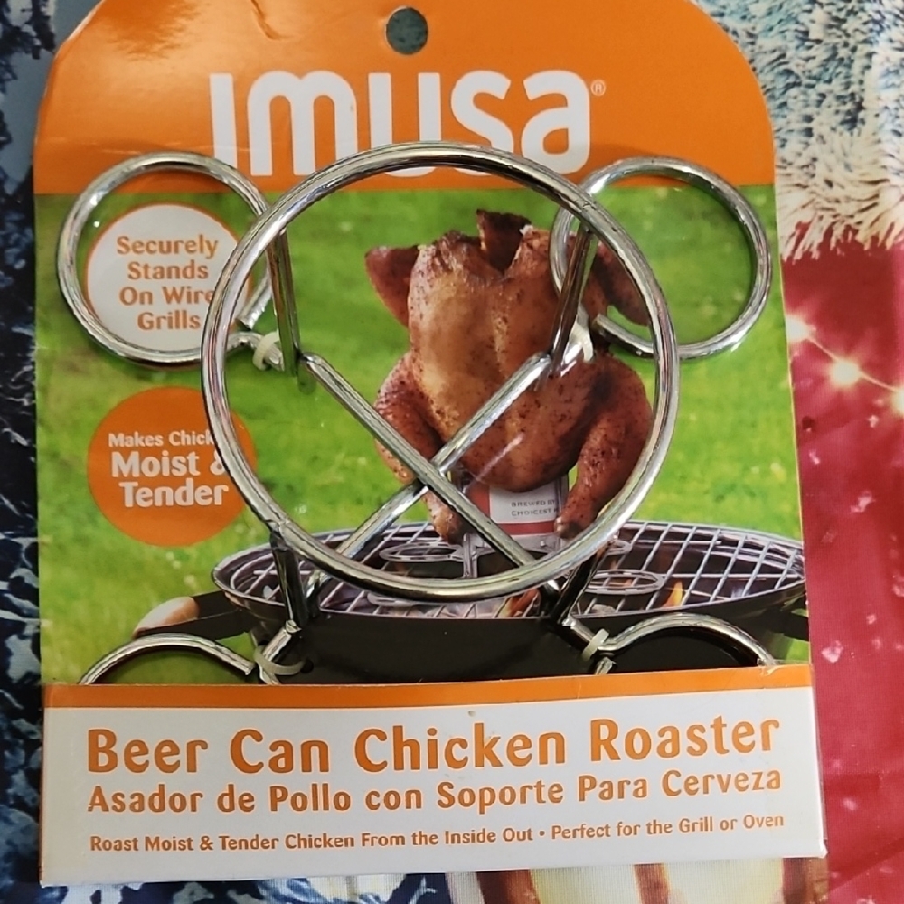 Great For Cooing on the Grill **(2) IMUSA Beer Can Chicken Roaster New